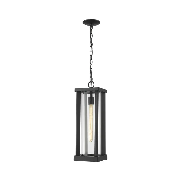 Z Lite 1 Light Outdoor Chain Mount Ceiling Fixture 586CHB BK (Black)