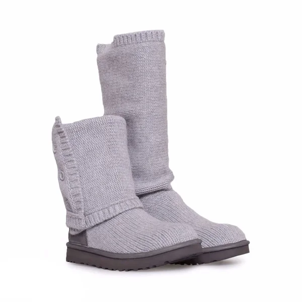 Ugg Classic Cardy Cashmere Grey Boots, 6, Gray, New with Box