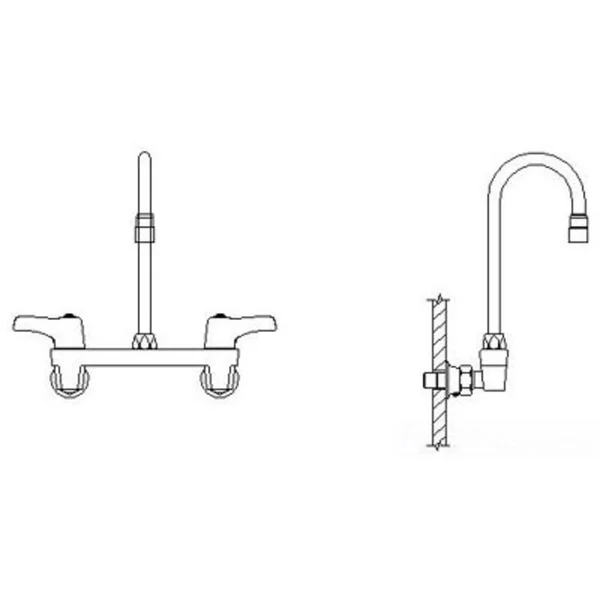 Delta 28C4943-R2 Two Handle Service Sink Faucet