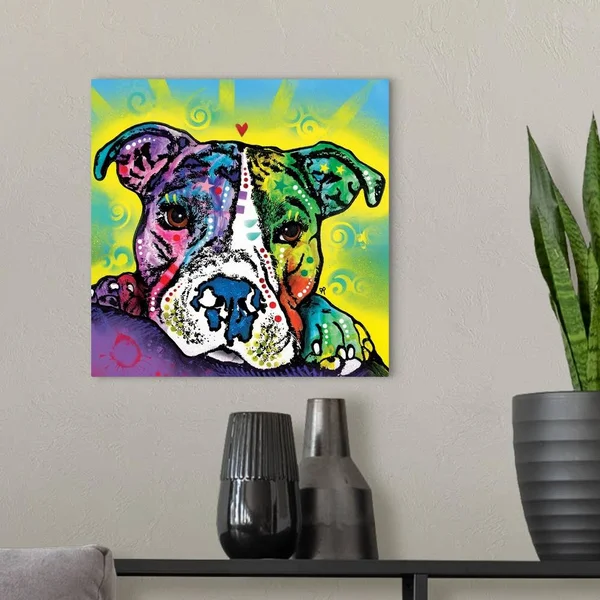 The Baby Pit Bull, Canvas Wall Art, 16x16, Great Big Canvas