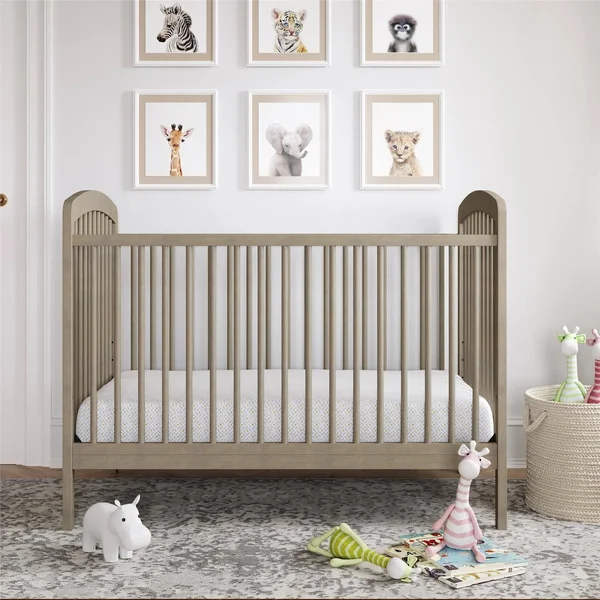 Baby Relax DL8101B3 Mydland 3-in-1 Convertible Crib Coastal Gray