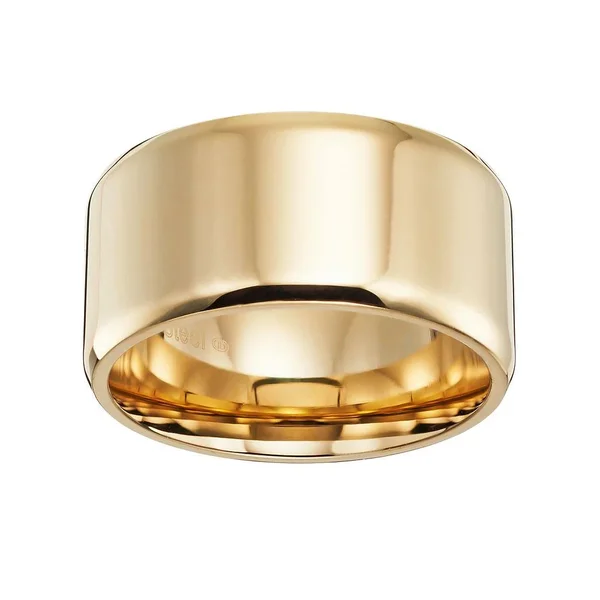 Lovemark 14K Gold-Over-Stainless Steel Men's Wedding Band, Size: 12.50, Grey