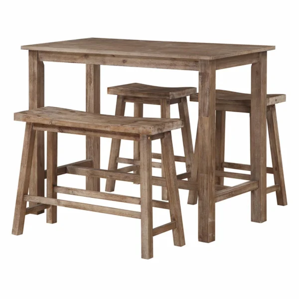 Boraam 4-Piece Sonoma Pub Set, Driftwood Gray