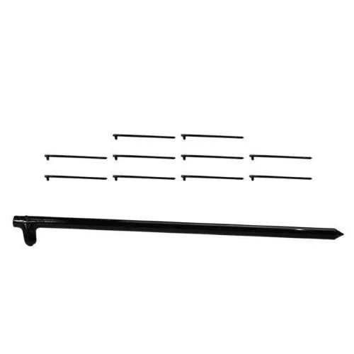 5/8x22 x 18x22 Tent Stake - Hot Forged Tent Pin - Black - 10 Pack