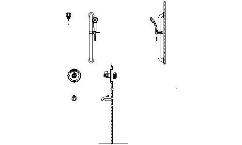 Delta T13H253-20 Tub TRIM - Hand Shower & Grab Bar Chrome