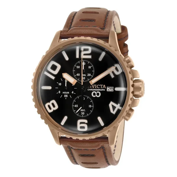 Invicta 32693 Corduba Men's Quartz Watch; Black Dial; 45 mm Leather (Nylon) Strap