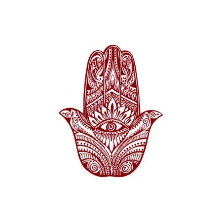 Bungalow Rose Eli Hamsa Hand Fish Eye Wall Decal - Purple