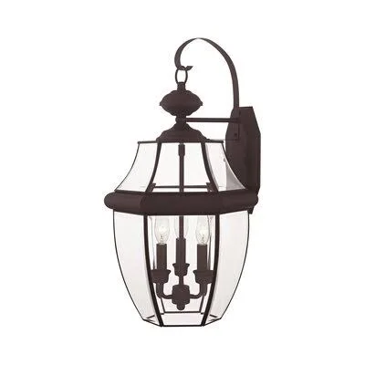 Carrington Outdoor Wall Lantern Lark Manor Size: 22.5x22 H x 12.5x22 W x 11.75x22 D, Fixture Finish: Bronze