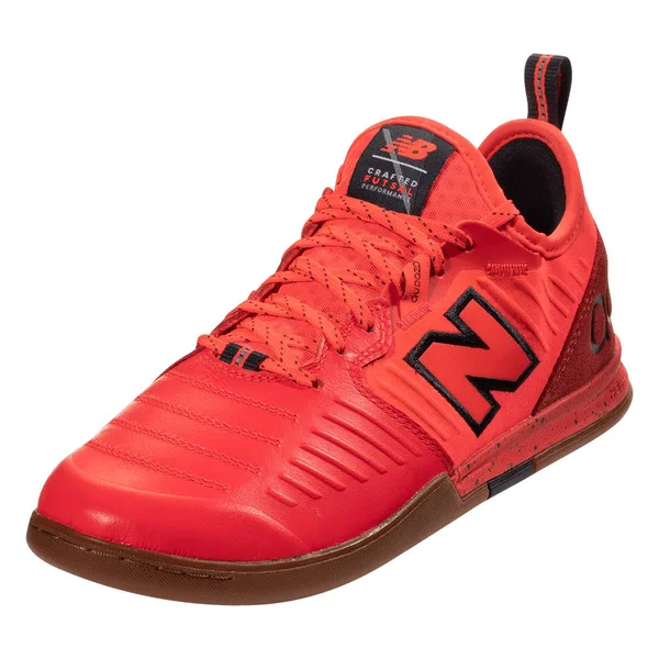 New Balance Men's Audazo V5 Pro Indoor Soccer Shoes - Coral/Black