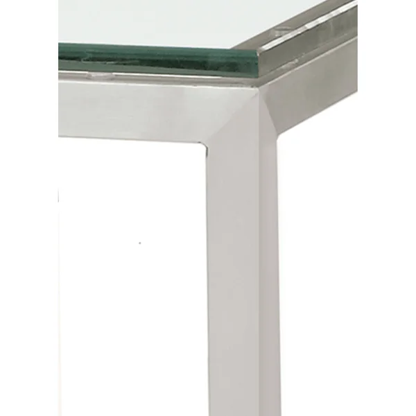 Room & Board, Modern Parsons 36W 18d 29h Console Table w/ 1.5x22 Leg, Smoke Tempered Glass Top w/ Gold Base