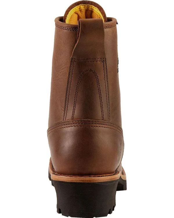 Chippewa 8 Bay Apache Insulated Waterproof Steel Toe Logger (Brown) Men's Work Boots