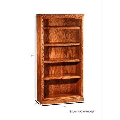 Alfaro Standard Bookcase Three Posts Color: Chestnut - Size: (4 Shelves) 48x22 H x 30x22 W x 13x22 D