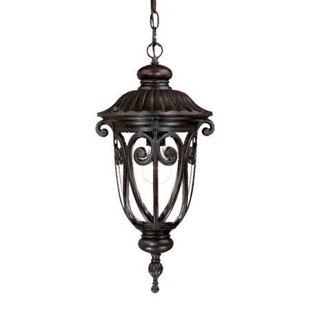 Astoria Grand Appalachian 1-Light Outdoor Pendant; Marbleized Mahogany (Brown)