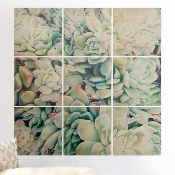 Deny Designs My Desert Blue Wood 9 Panel Wall Art