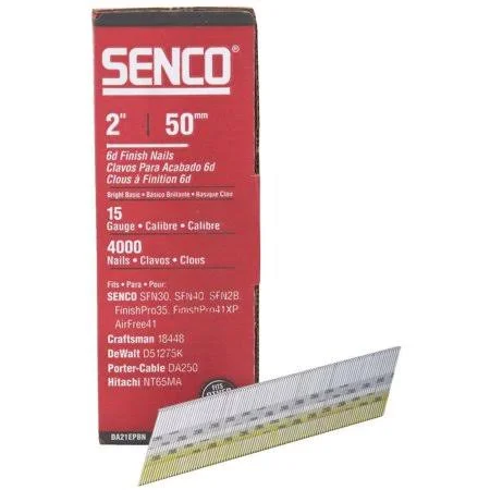 Senco 15-Gauge Bright 34 Degree Angled Finish Nail - 2 in. (4000 ct.) Da21epbn