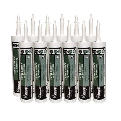 Triple Stretch Chinking Case of (12) 10.3 oz Tubes Standard Gray