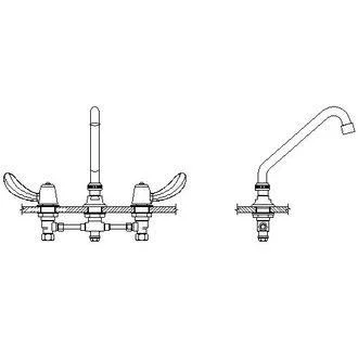 Delta 27C2222 Two Handle Below Deck-Mount Faucet