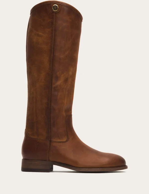 Frye Melissa Button 2 Wide Calf in Cognac, Women's Size 6.5