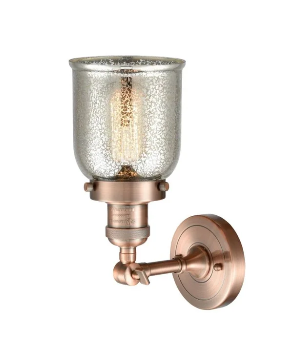 Innovations Lighting Small Bell 1 Light Sconce 203SW BAB G58 (Antique Brass)