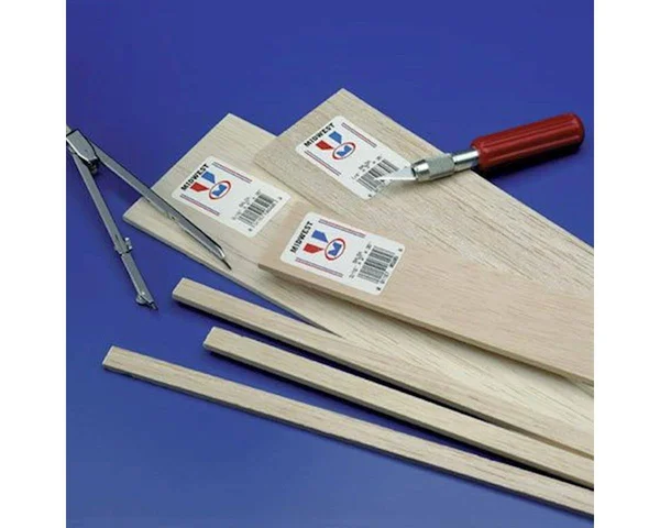Midwest Balsa Sheets 3/8 x 6 x 36 (5) MID6608