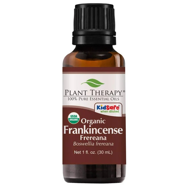 Plant Therapy USDA Certified Organic Frankincense Frereana Essential Oil. 100% Pure - Undiluted, Therapeutic Grade. 30 ml (1 Oz).