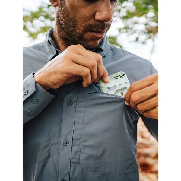 ExOfficio Men's Tellico LS Shirt - Medium - Bone