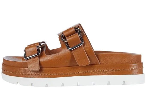 J/Slides Baha Women's Shoes Tan Leather : 8.5 M