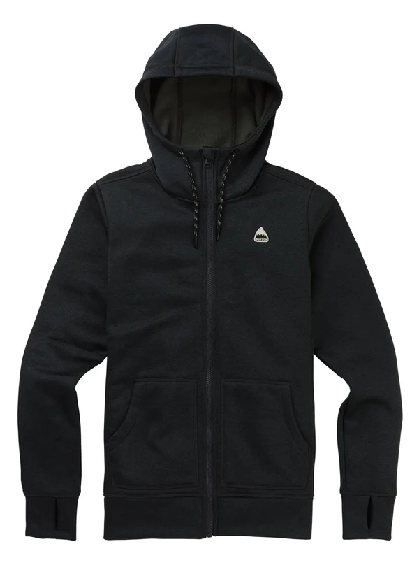 Burton Women's Oak Full-Zip Hoodie, True Black Heather, M