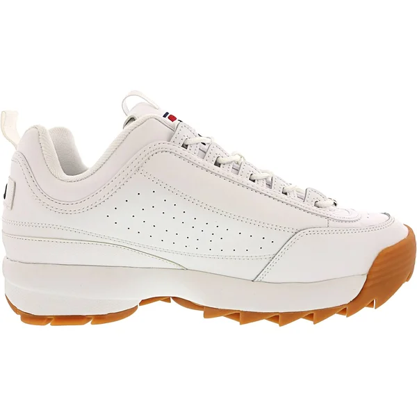Fila Men's Disruptor II Premium Shoes White - Navy, Gum 12