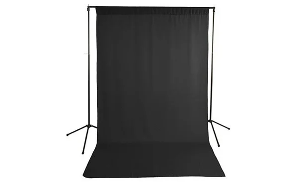 Westcott 9 x 20& Wrinkle-Resistant Cotton Backdrop (Rich Black)