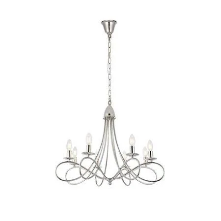 Darby Home Co Diaz 8-Light Candle-Style Chandelier; Polished Nickel