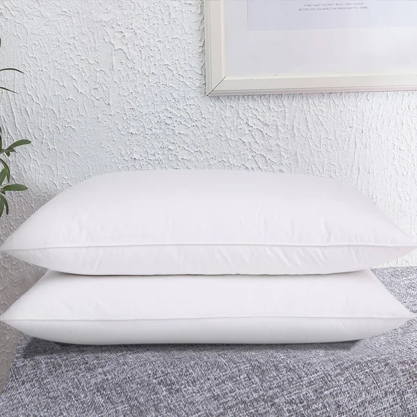 Puredown 2 Pack Goose Down Feather Bed Pillows - White - Standard