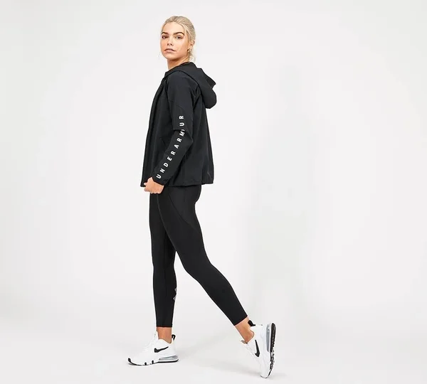 Under Armour Women's Black Woven Hooded Jacket