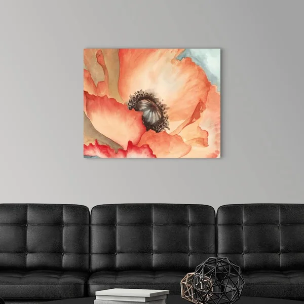Canvas Wall Art entitled Watercolor Poppy II - 30x24