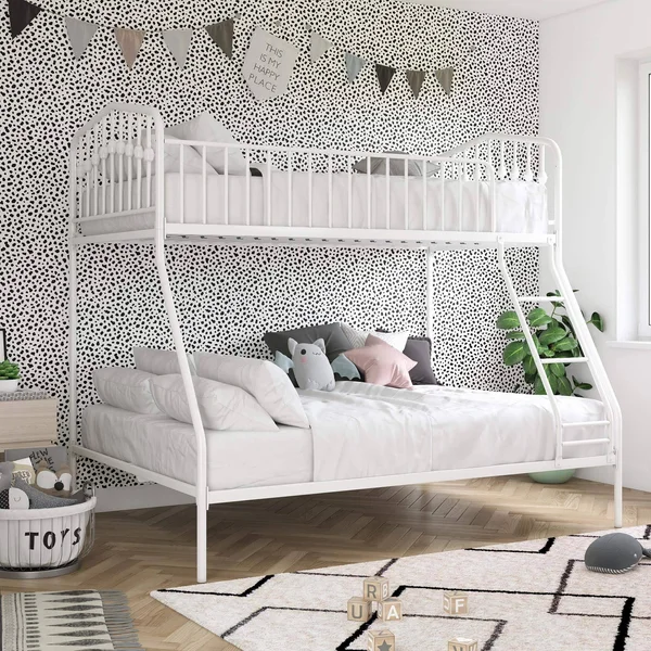 Novogratz Bushwick Metal Bunk Bed - Twin/Full - White