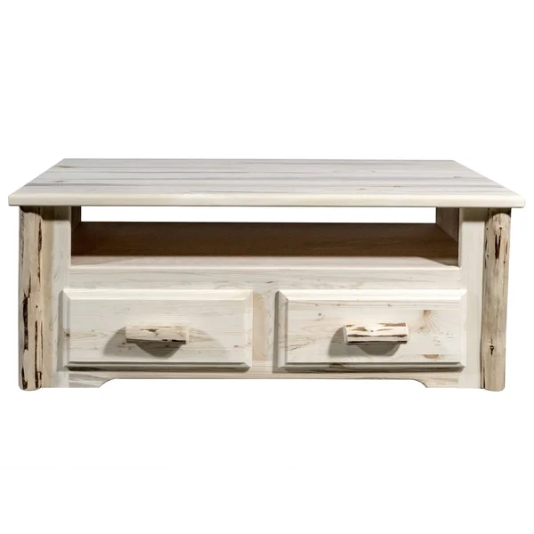 Montana Collection Two Drawer Sitting Chest/Entertainment Center, Ready to Finish