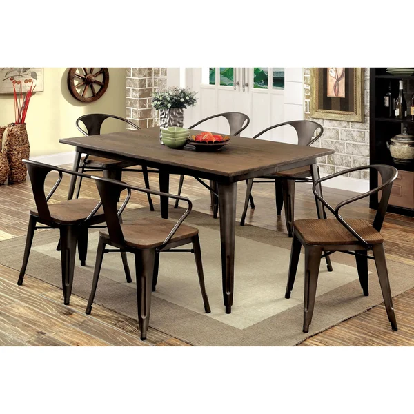 Furniture of America Tripton Industrial Dining Table