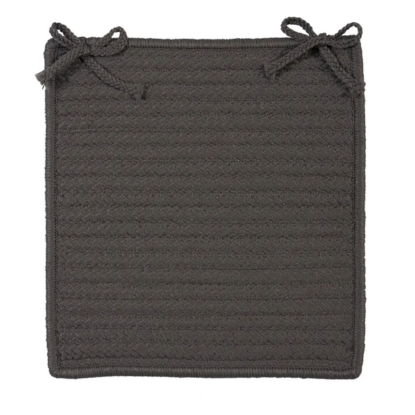 Colonial Mills H661A015X015S Simply Home Solid - Gray Chair Pad - Set 4