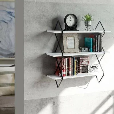Reuven 3 Piece Diamond Tiered Shelf Latitude Run