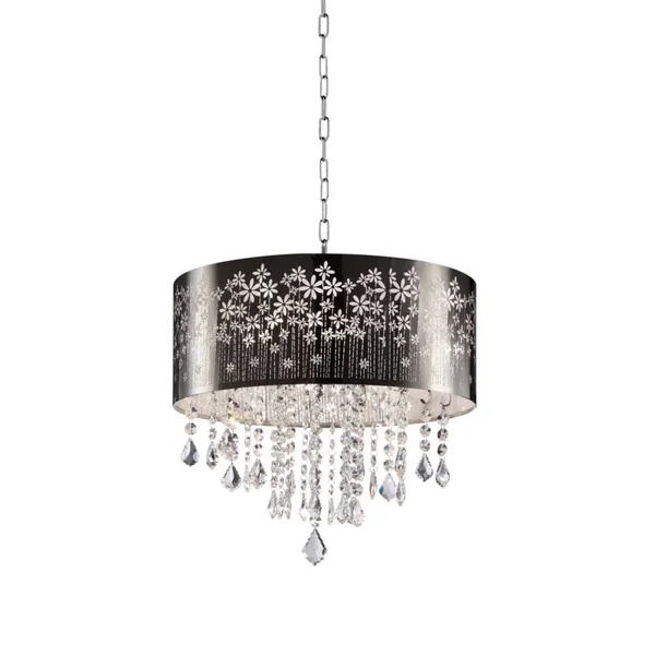 Ore International 19x22H Floral Blooms Crystal Ceiling Lamp K-5147H