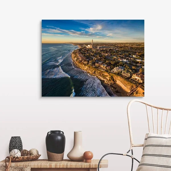 Carlsbad Shores and The Power Plant - Canvas Wall Art, 40x30, Great Big Canvas