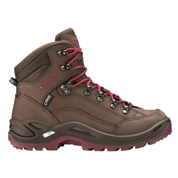 Lowa Women's Renegade GTX Mid, Espresso/Berry, Wide, 9.5