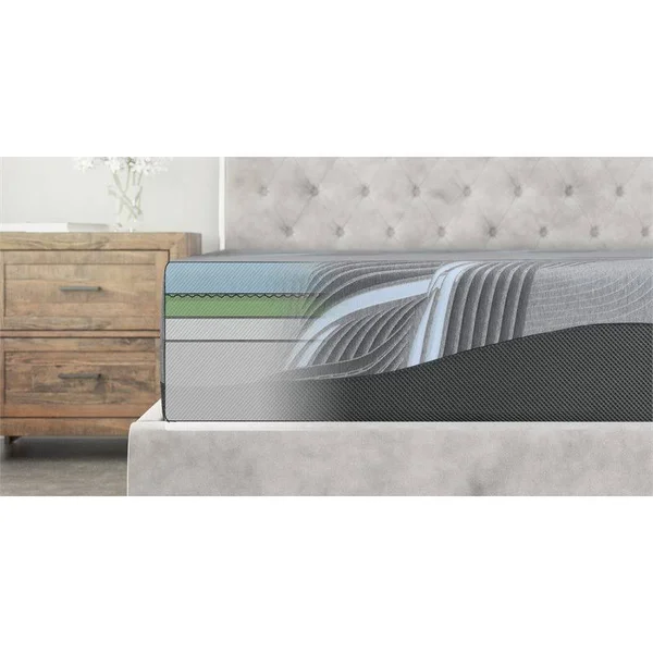 Wallace & Bay Cielo 14 in. Cooling Gel Memory Foam Mattress, Size: Full, Gray