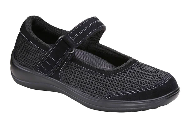 Women's OrthoFeet Chattanooga Black Mesh/Suede 7.5 XW