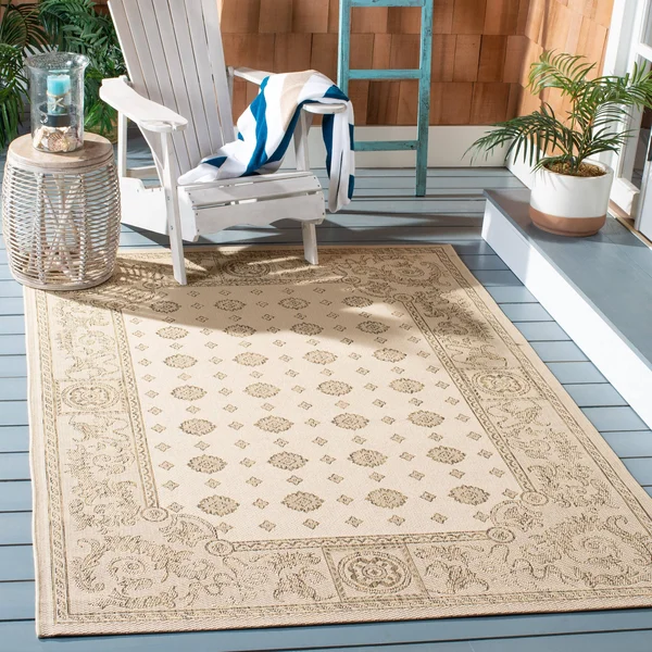 Safavieh Courtyard CY1356-3201 5&3x22 x 7&7x22 Natural, Terra Rug
