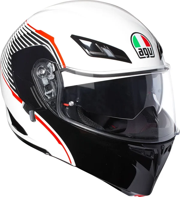 AGV Compact St Vermont Helmet, black-white-red, Size Xs