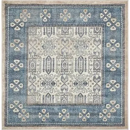 Unique Loom Aigen Salzburg Square Rug - 5& x 5& - Beige