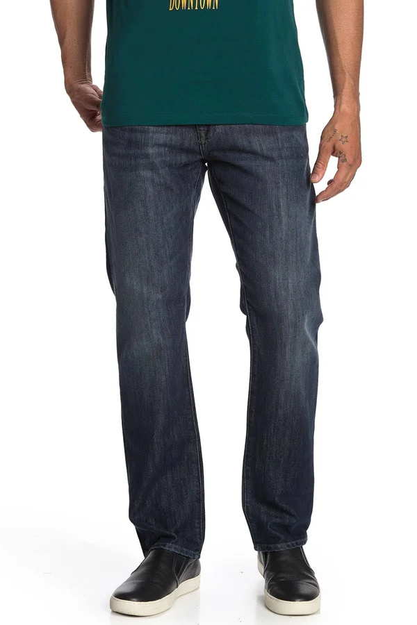 Mavi Zach Straight Jeans - 30-34x22 Inseam, Size 31x30 - Deep Shaded Manhattan at Nordstrom Rack