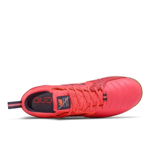 New Balance Men's Audazo V5 Pro Indoor Soccer Shoes - Coral/Black