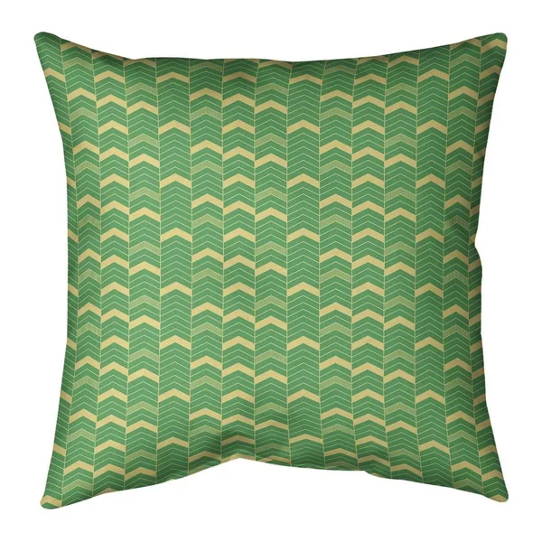 Porch & den Athens Lined Chevrons Throw Pillow - 14 x 14 - Purple & Teal - Faux Suede